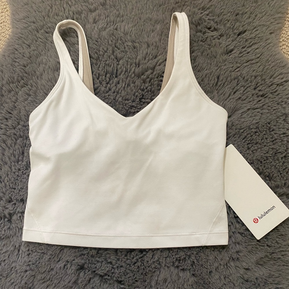 LULULEMON white align tank top crop new🤍